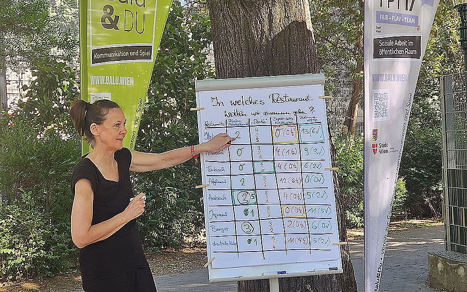 Demokratie-Workschop mit Gesine Ott.
