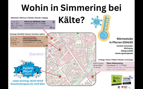 Infografik: Wohin in Simmering bei Kälte?