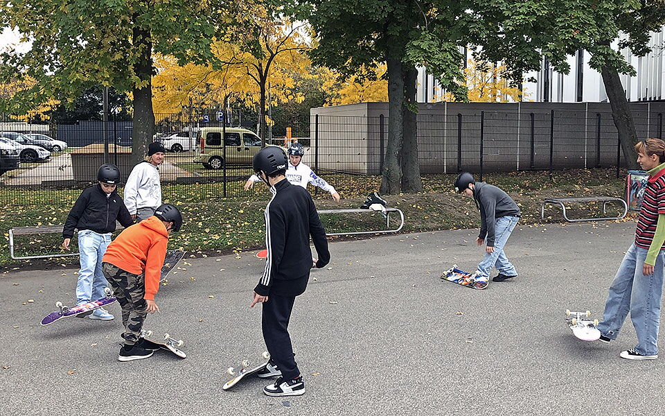 Rege Teilnahme beim Workshop im Skatepark Simmering