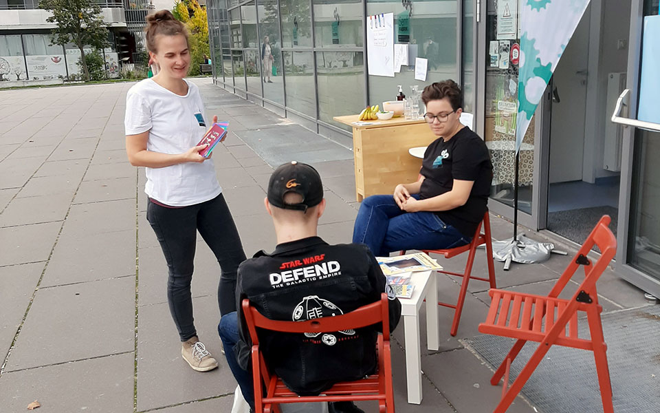 Straßenaktion zur Wien-Wahl